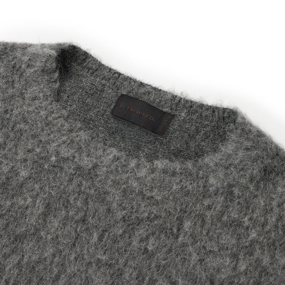 ウィメンズ クルーネック ロングスリーブ クロップド モヘアニット BLACK LABEL FW26 ダークグレー | NEW ERA ニューエラ公式オンラインストア