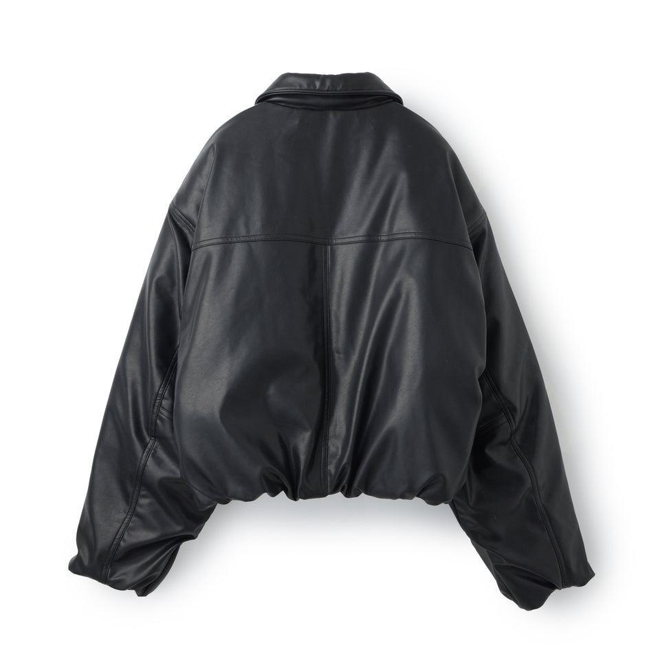 ウィメンズ シンセティックレザー ボンバージャケット BLACK LABEL FW26 ブラック | NEW ERA ニューエラ公式オンラインストア
