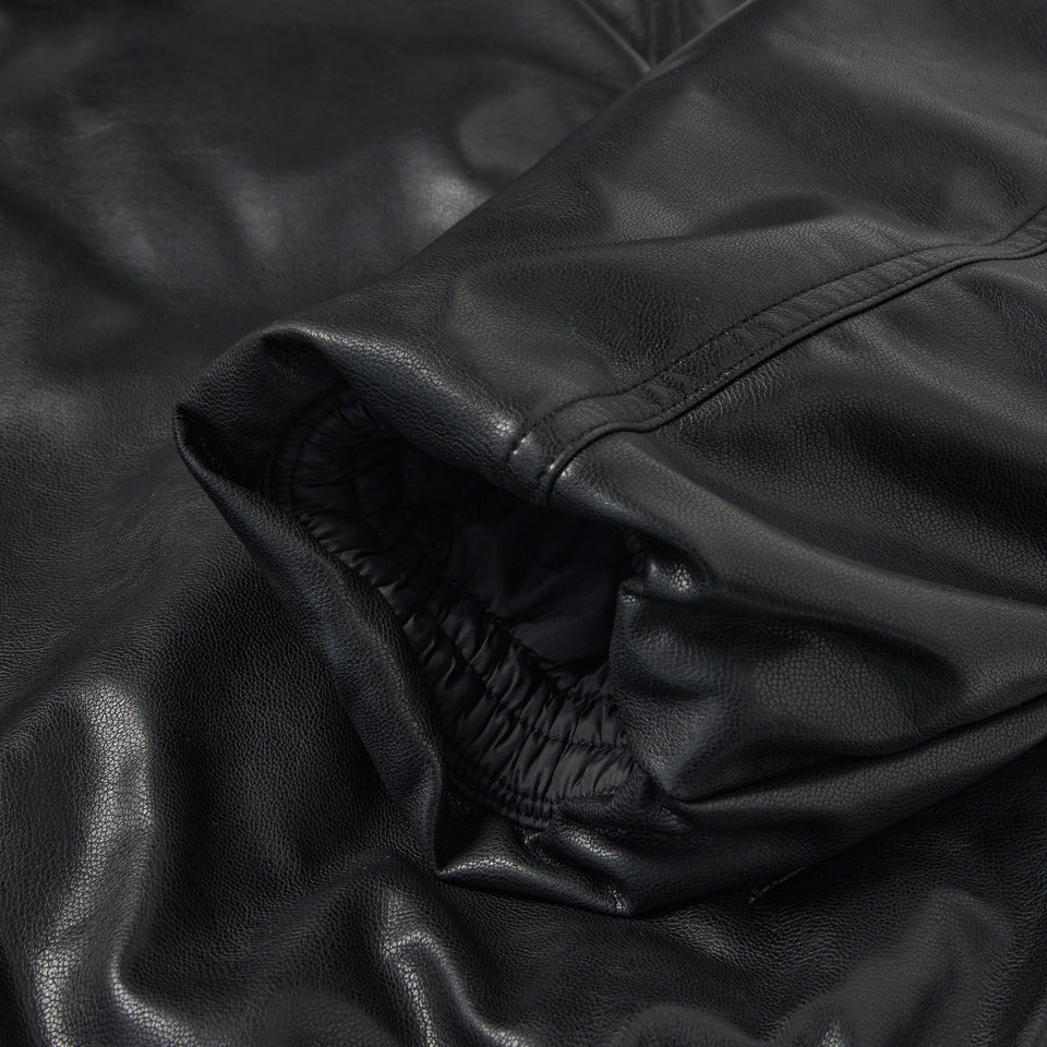 ウィメンズ シンセティックレザー ボンバージャケット BLACK LABEL FW26 ブラック | NEW ERA ニューエラ公式オンラインストア