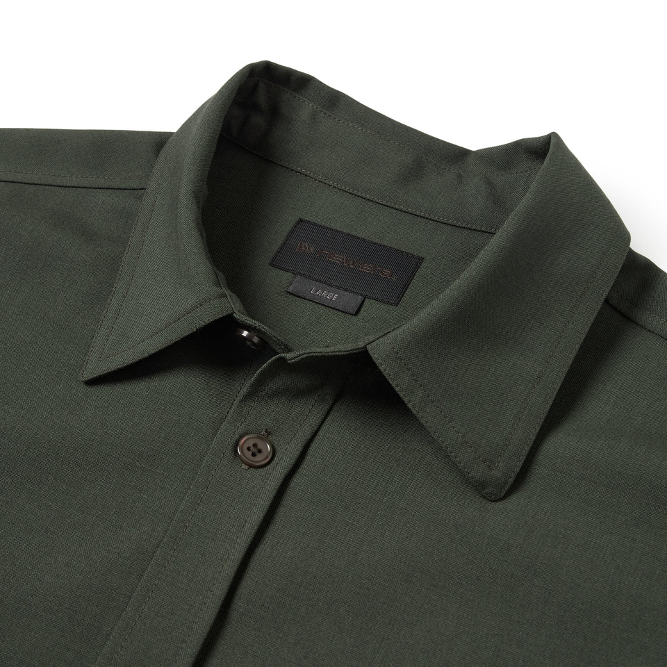 リラックスシルエット ウール シャツ BLACK LABEL FW26 オリーブ | NEW ERA ニューエラ公式オンラインストア