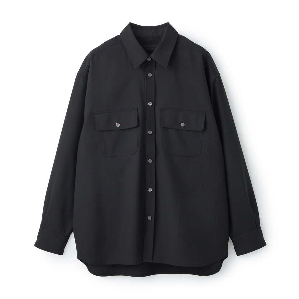 リラックスシルエット ウール シャツ BLACK LABEL FW26 ブラック | NEW ERA ニューエラ公式オンラインストア