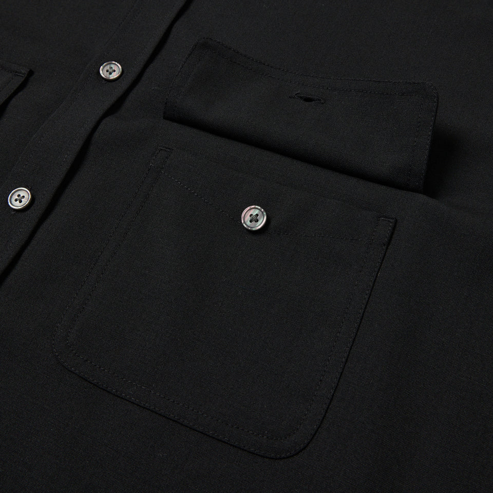 リラックスシルエット ウール シャツ BLACK LABEL FW26 ブラック | NEW ERA ニューエラ公式オンラインストア