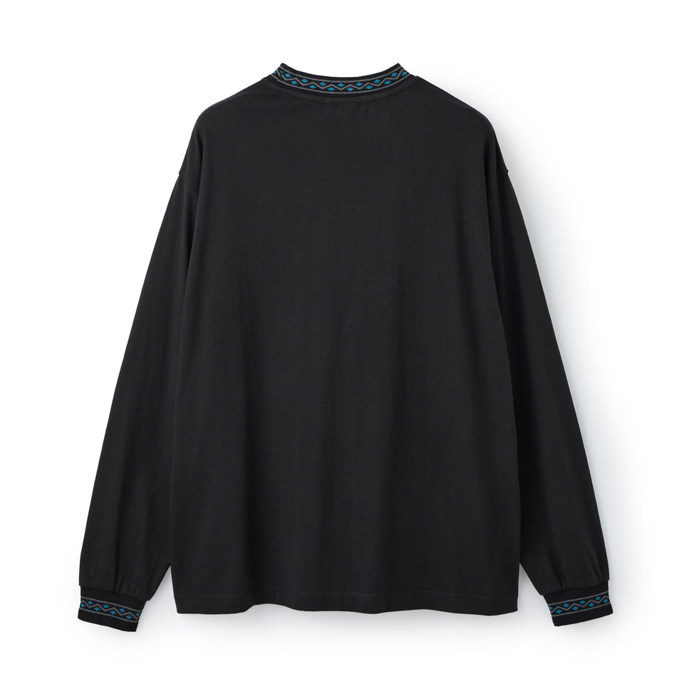 パターンリブ ロングスリーブ Tシャツ BLACK LABEL FW26 ブラック | NEW ERA ニューエラ公式オンラインストア