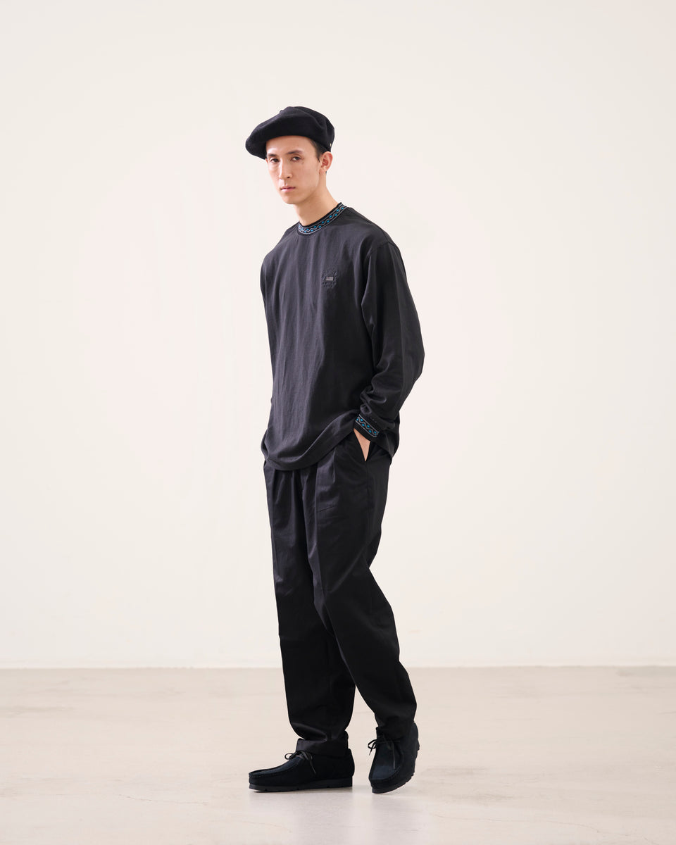 パターンリブ ロングスリーブ Tシャツ BLACK LABEL FW26 ブラック | NEW ERA ニューエラ公式オンラインストア