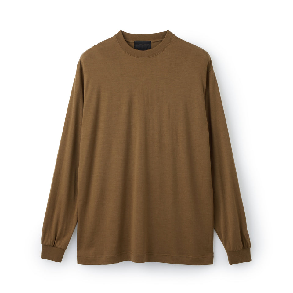 ロングスリーブ メリノウール Tシャツ BLACK LABEL FW26 ブラウン | NEW ERA ニューエラ公式オンラインストア