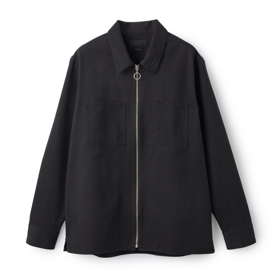 ロングスリーブ フルジップ シャツ BLACK LABEL FW26 ブラック | NEW ERA ニューエラ公式オンラインストア