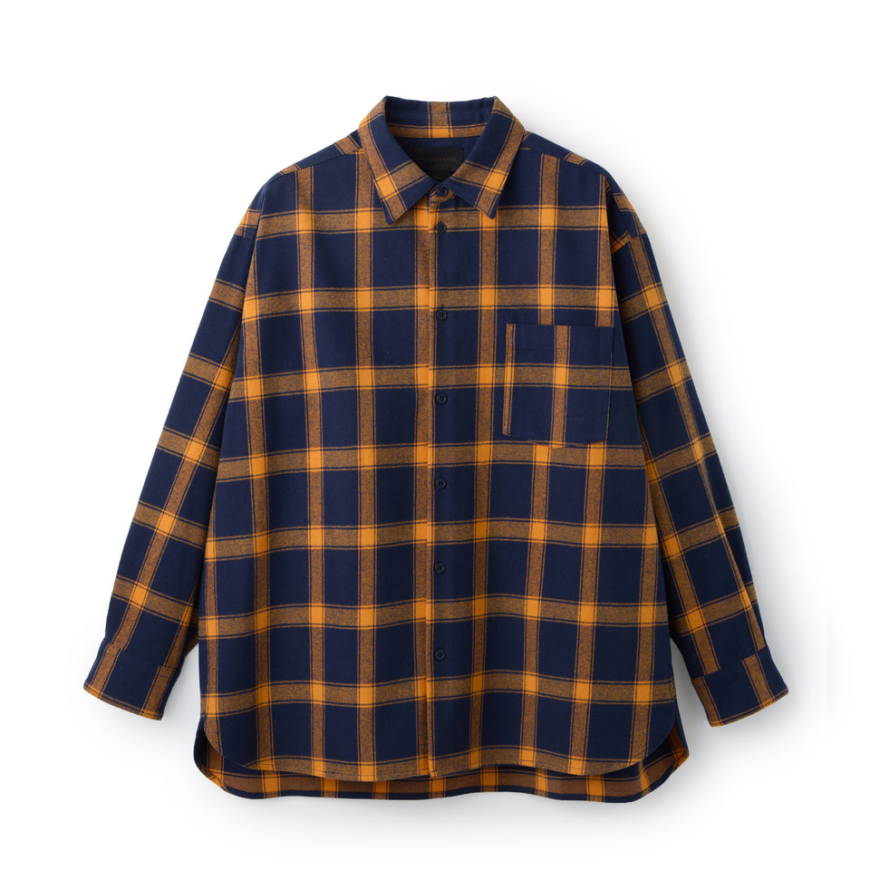 チェック ロングスリーブ ネルシャツ BLACK LABEL FW26 ネイビー | NEW ERA ニューエラ公式オンラインストア
