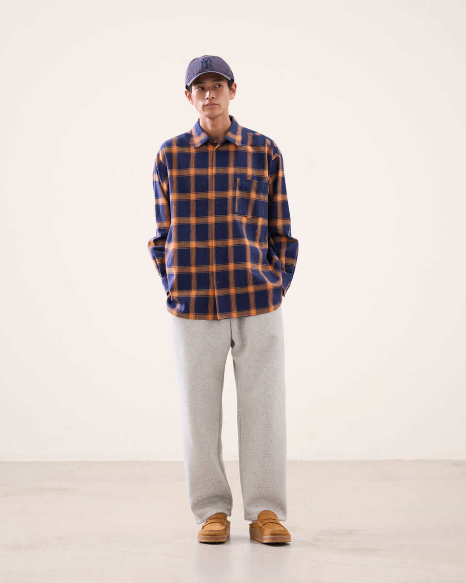 チェック ロングスリーブ ネルシャツ BLACK LABEL FW26 ネイビー | NEW ERA ニューエラ公式オンラインストア