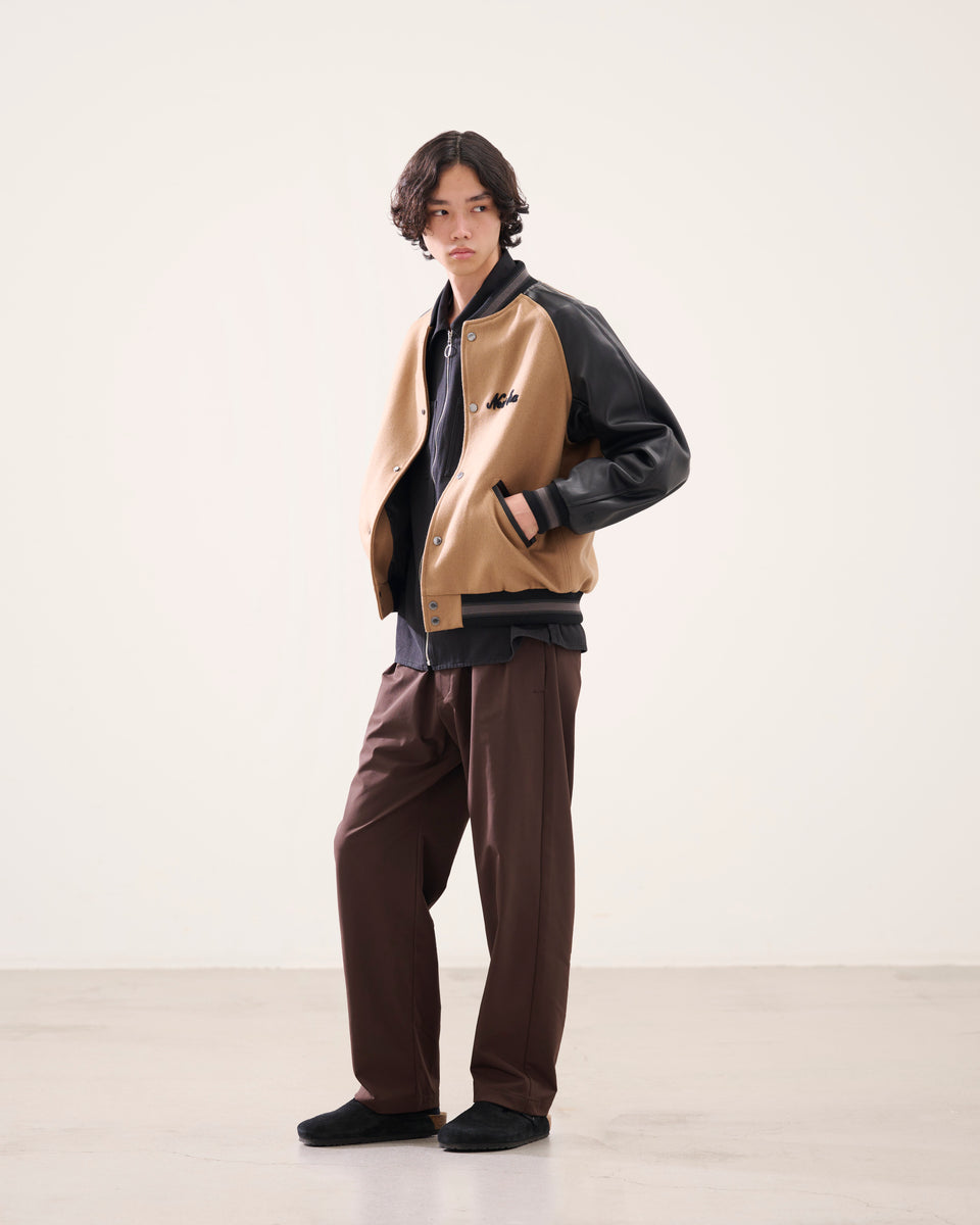 レザー バーシティジャケット BLACK LABEL FW26 ブラウン | NEW ERA ニューエラ公式オンラインストア