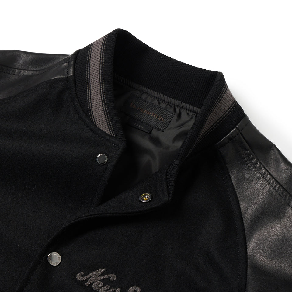 レザー バーシティジャケット BLACK LABEL FW26 ブラック | NEW ERA ニューエラ公式オンラインストア