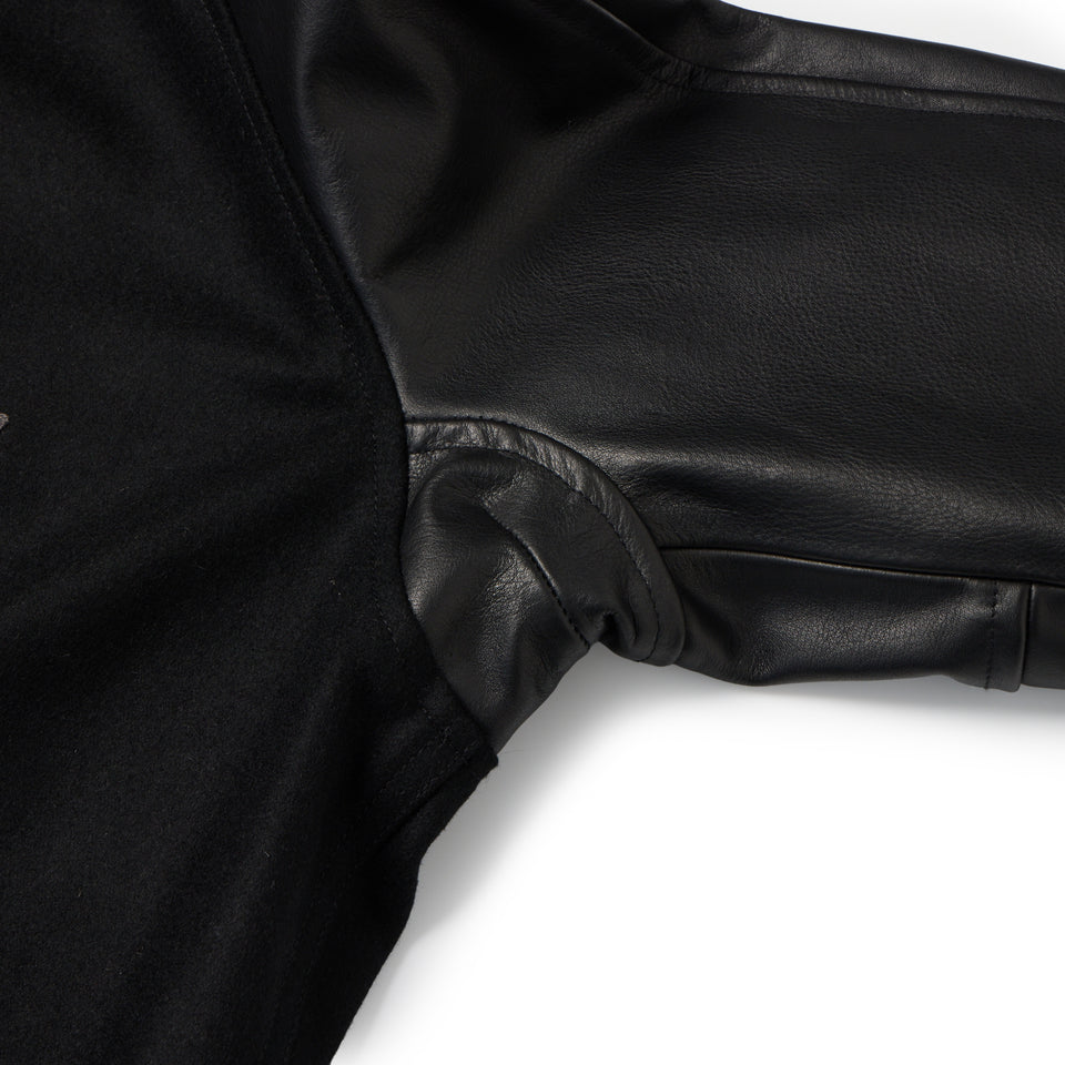レザー バーシティジャケット BLACK LABEL FW26 ブラック | NEW ERA ニューエラ公式オンラインストア