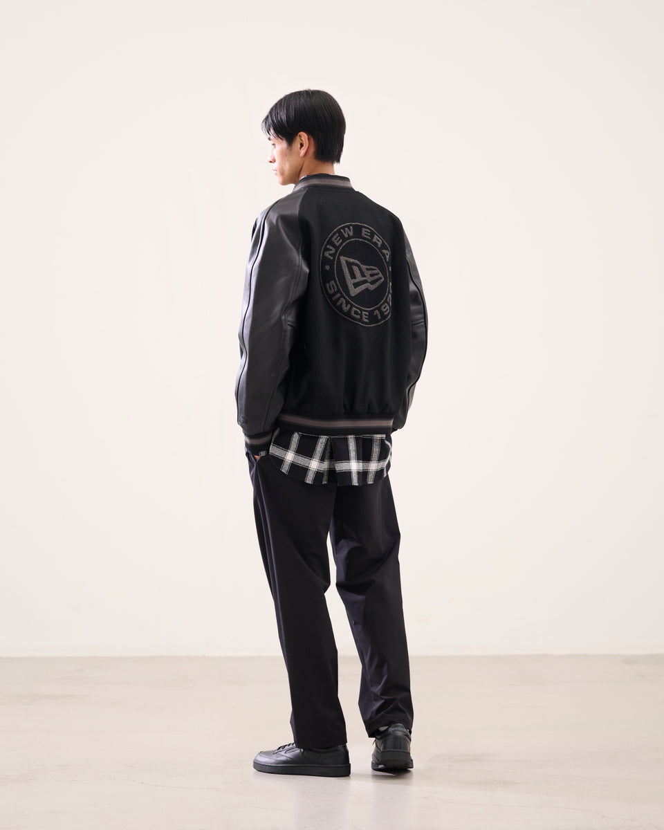 レザー バーシティジャケット BLACK LABEL FW26 ブラック | NEW ERA ニューエラ公式オンラインストア