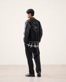 レザー バーシティジャケット BLACK LABEL FW26 ブラック | NEW ERA ニューエラ公式オンラインストア