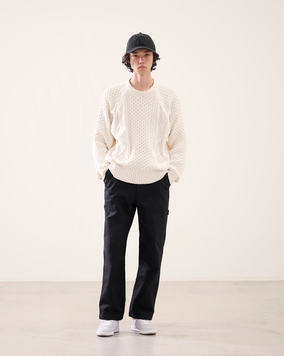モールヤーン フィッシャーマンニット BLACK LABEL FW26 オフホワイト | NEW ERA ニューエラ公式オンラインストア