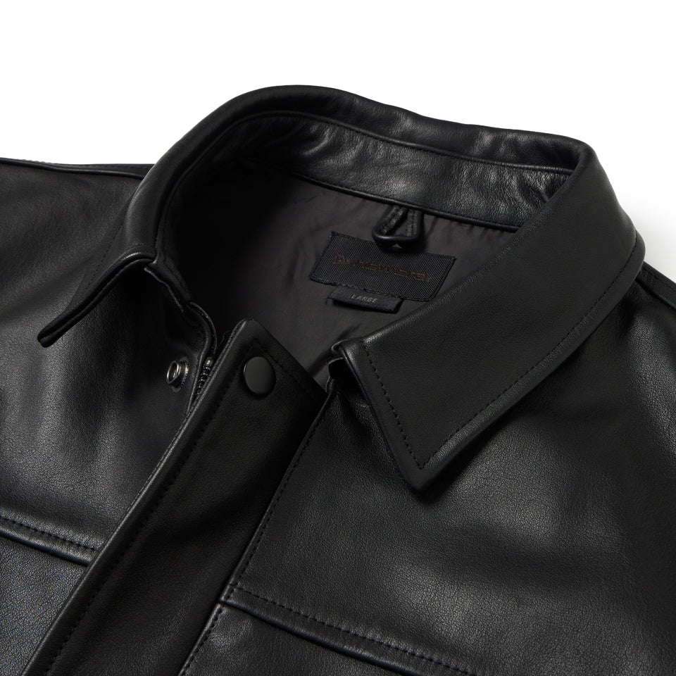 A-2 ジップアップ カーフレザー ジャケット BLACK LABEL FW26 ブラック | NEW ERA ニューエラ公式オンラインストア