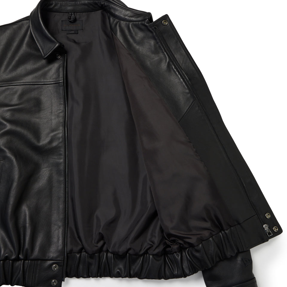 A-2 ジップアップ カーフレザー ジャケット BLACK LABEL FW26 ブラック | NEW ERA ニューエラ公式オンラインストア
