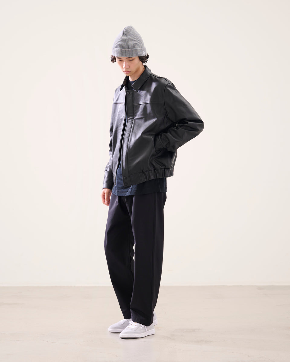 A-2 ジップアップ カーフレザー ジャケット BLACK LABEL FW26 ブラック | NEW ERA ニューエラ公式オンラインストア