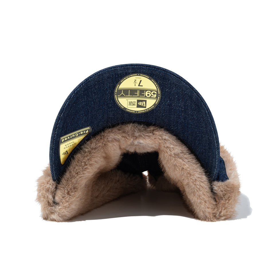 PC 59FIFTY Fur Dog Ear ドッグイヤー ニューヨーク・ヤンキース デニム ネイビー | NEW ERA ニューエラ公式オンラインストア