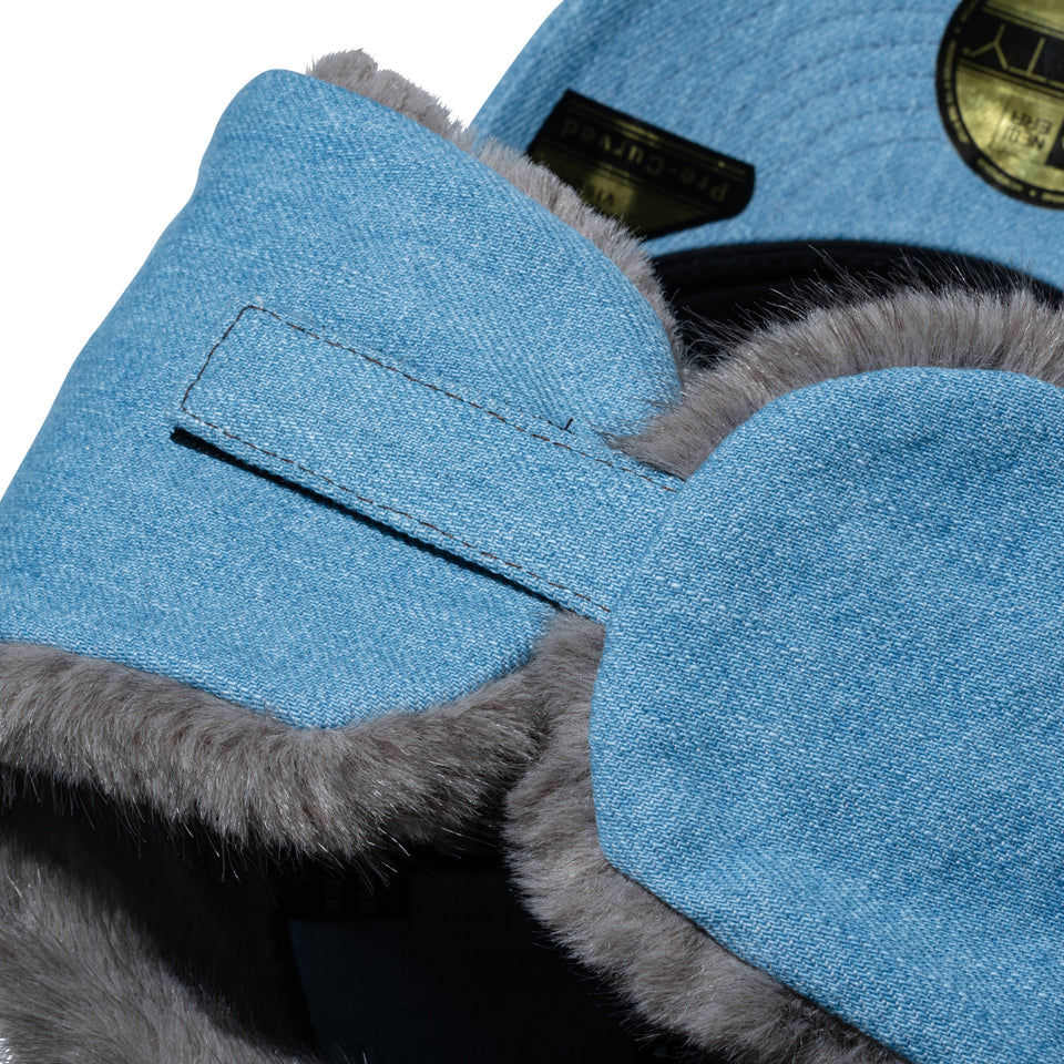 PC 59FIFTY Fur Dog Ear ドッグイヤー ウォッシュドデニム ネイビー | NEW ERA ニューエラ公式オンラインストア