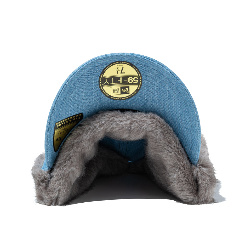 PC 59FIFTY Fur Dog Ear ドッグイヤー ウォッシュドデニム ネイビー | NEW ERA ニューエラ公式オンラインストア