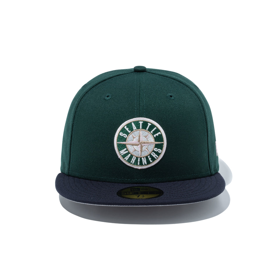 59FIFTY Seattle Mariners Logo シアトル・マリナーズ ダークグリーン/ネイビー | NEW ERA ニューエラ公式オンラインストア
