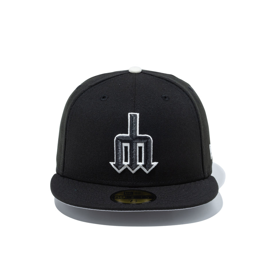 59FIFTY Seattle Mariners Logo シアトル・マリナーズ ブラック/クロームホワイト | NEW ERA ニューエラ公式オンラインストア