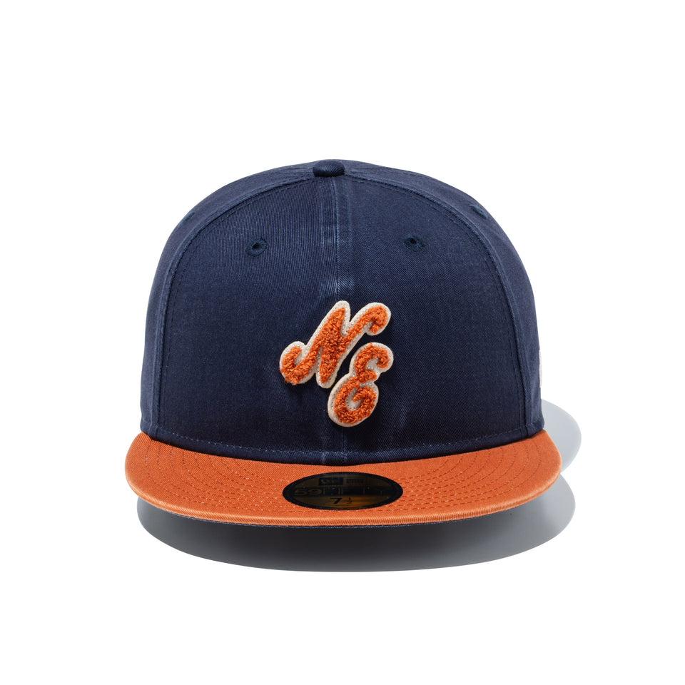 59FIFTY Chenille Patch クラシックロゴ ナイトシフトネイビー/ラスト | NEW ERA ニューエラ公式オンラインストア