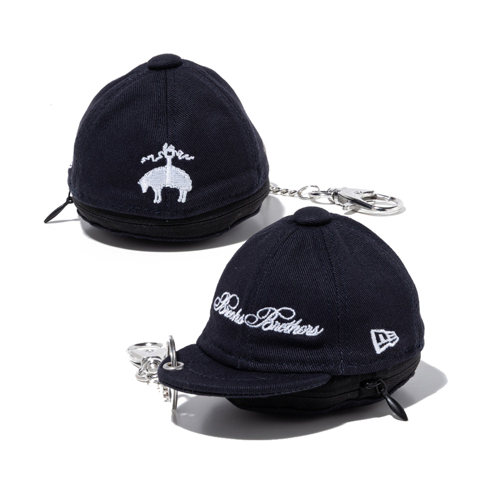 ミニキャップ イヤホンケース Brooks Brothers ブルックス ブラザーズ ネイビー