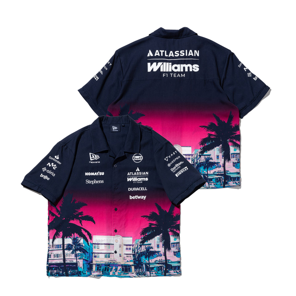 半袖 オープンカラーシャツ Atlassian Williams F1 Team アトラシアン