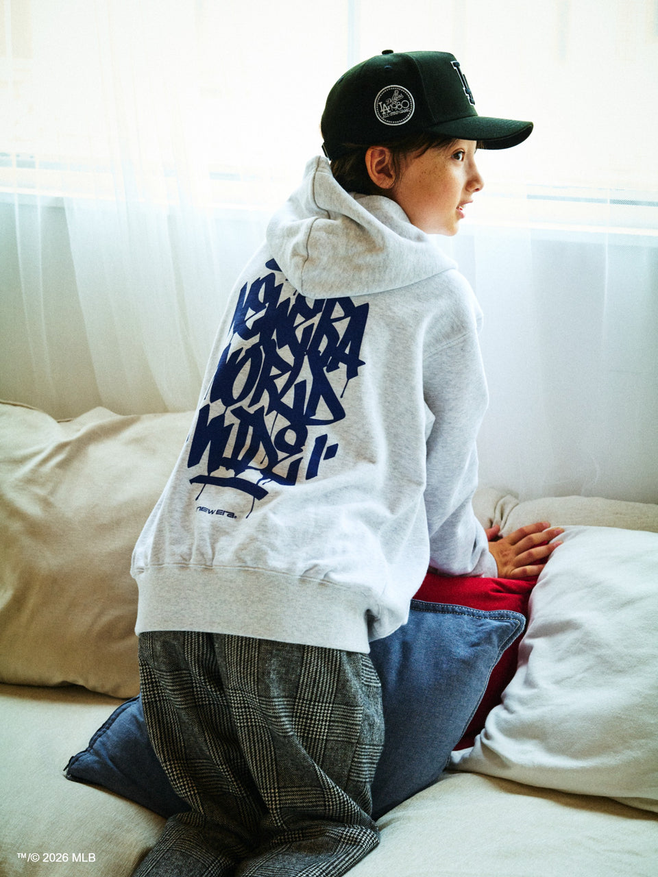 キッズ Youth スウェット プルオーバー フーディー Tagging Logo アッシュグレー