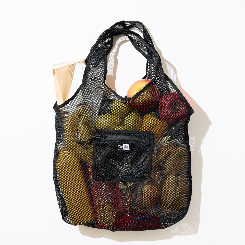 エコトートバッグ 22L パッカブル ブラックメッシュ