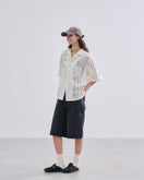 Women’s 半袖 レース シャツ BLACK LABEL オフホワイト