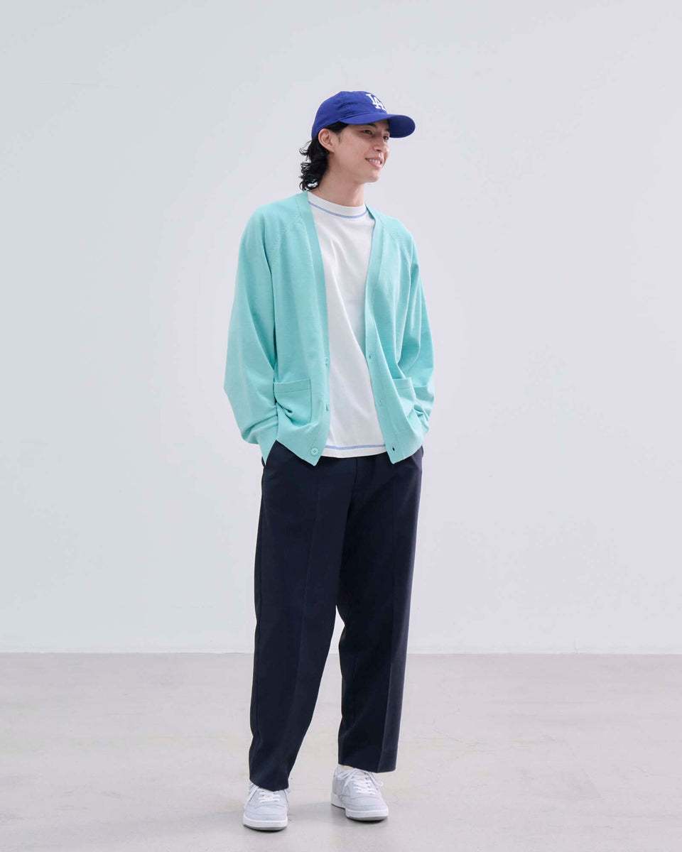 ニット カーディガン BLACK LABEL SS26 ブルーティント