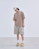 半袖 オーガニック パイル ヘンリーネック Tシャツ BLACK LABEL SS26 ベージュ