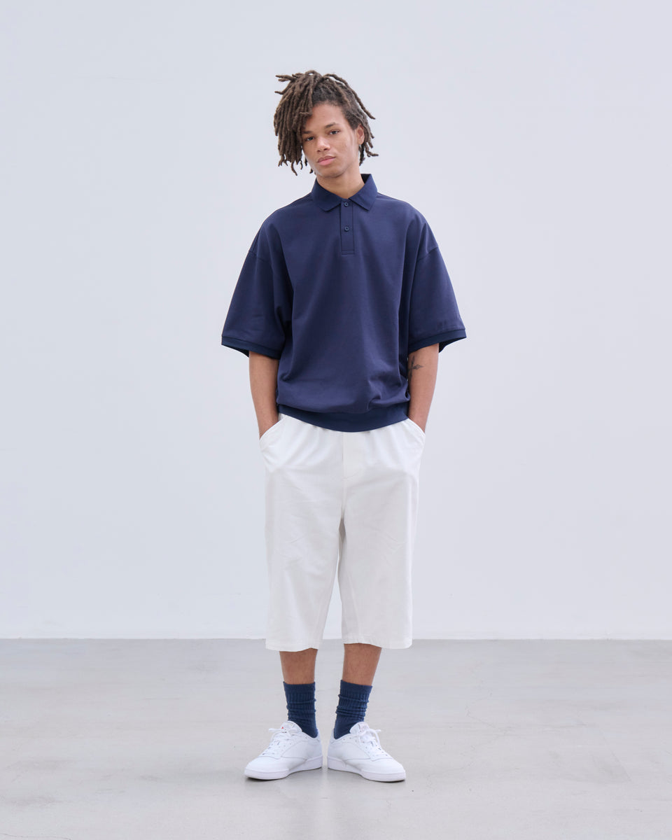 新品 Ans Dotsloevner SS26 ネイビー 半袖 S 半袖 ビッグ ポロシャツ BLACK LABEL SS26 ネイビー | ニューエラ
