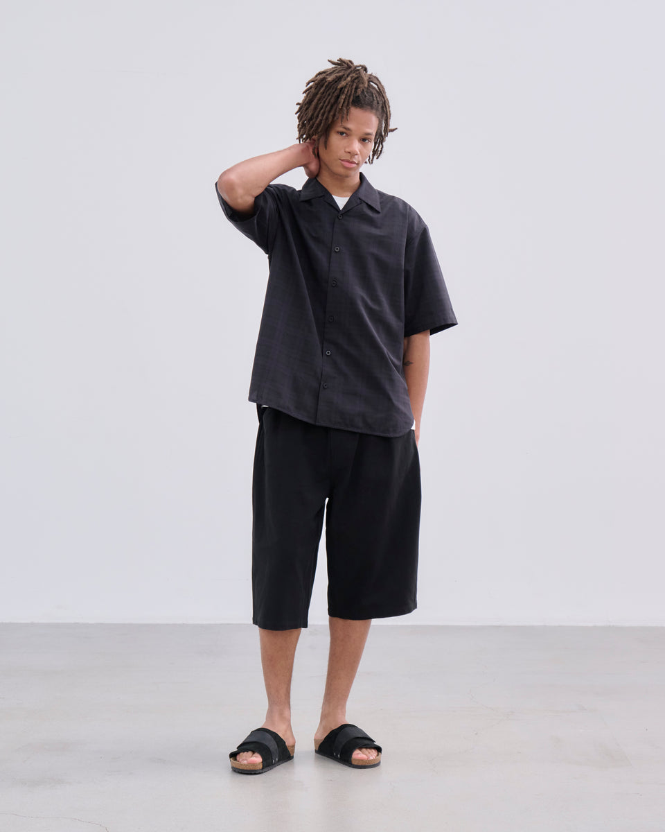半袖 シャツ Dot Air ブラックウォッチ BLACK LABEL SS26 ネイビー