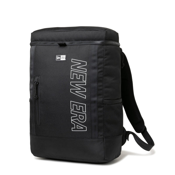 ボックスパック ミディアム 25L プリントロゴ アウトライン ブラック