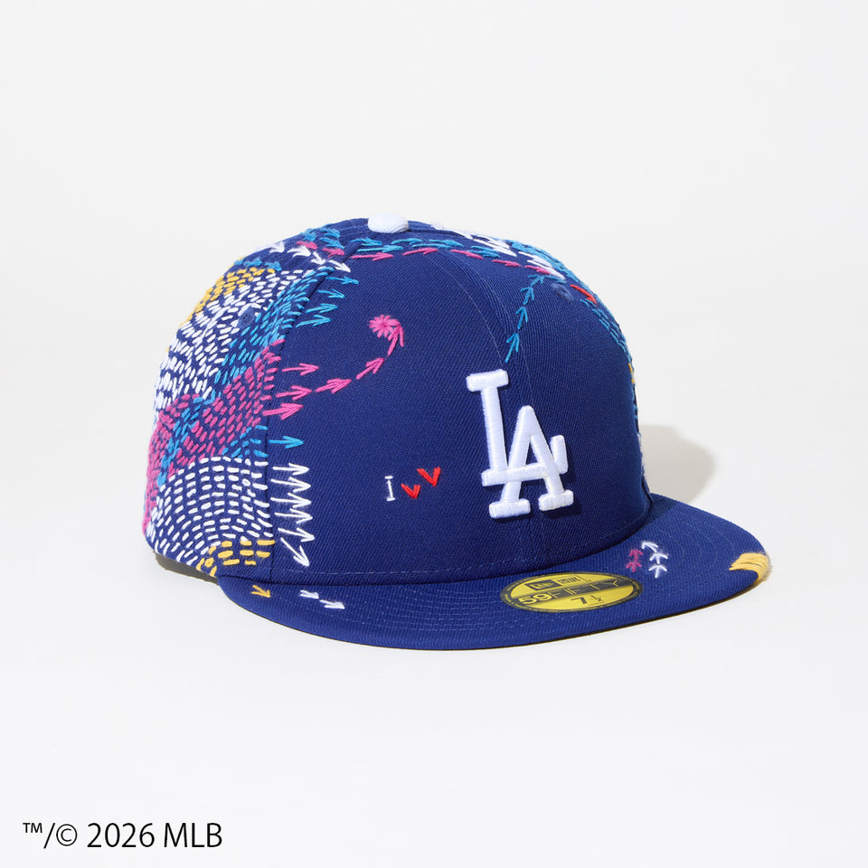 59FIFTY SASHIKO GALS サシコギャルズ ロサンゼルス・ドジャース ダークロイヤル