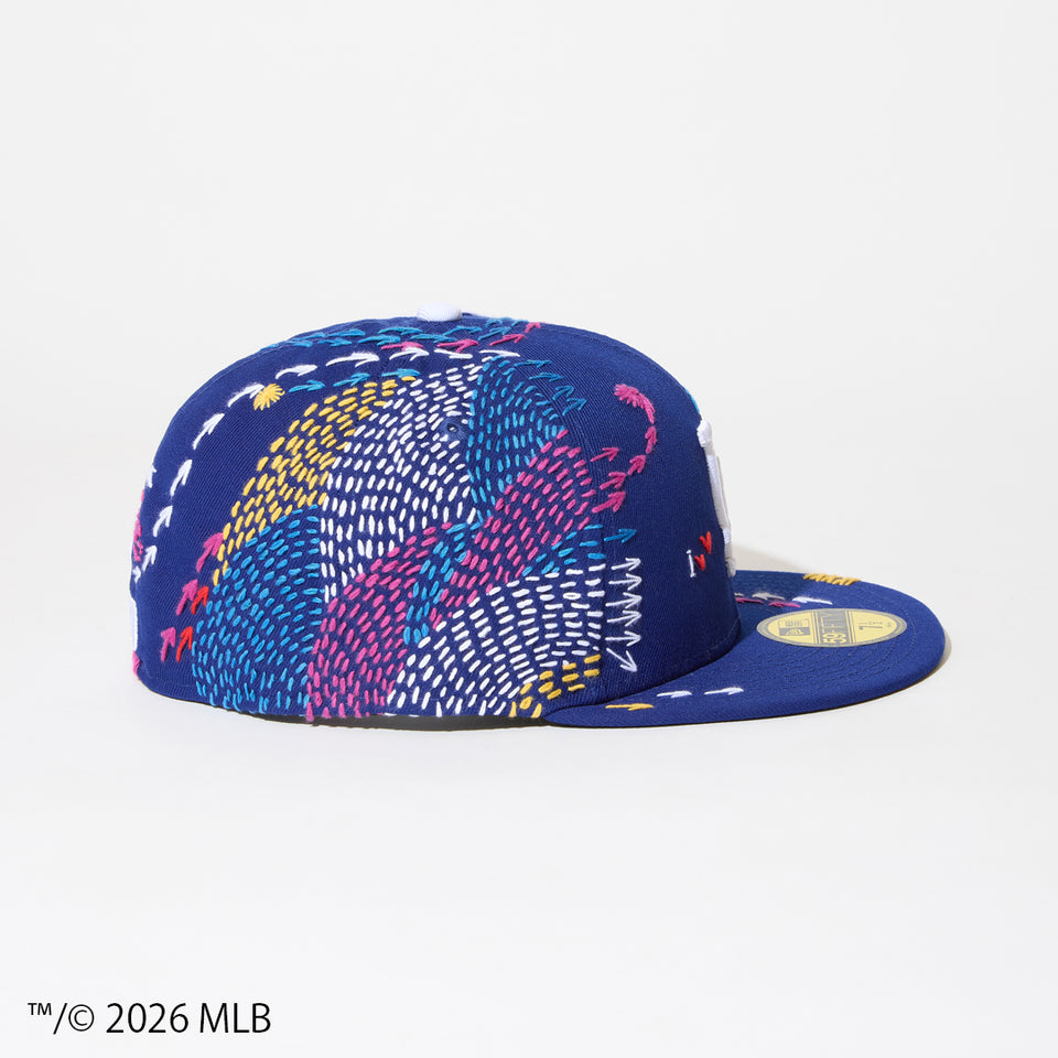 59FIFTY SASHIKO GALS サシコギャルズ ロサンゼルス・ドジャース ダークロイヤル
