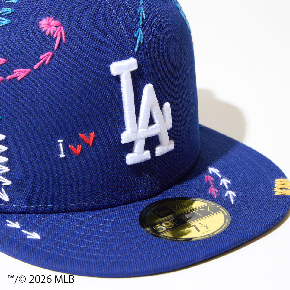 59FIFTY SASHIKO GALS サシコギャルズ ロサンゼルス・ドジャース ダークロイヤル