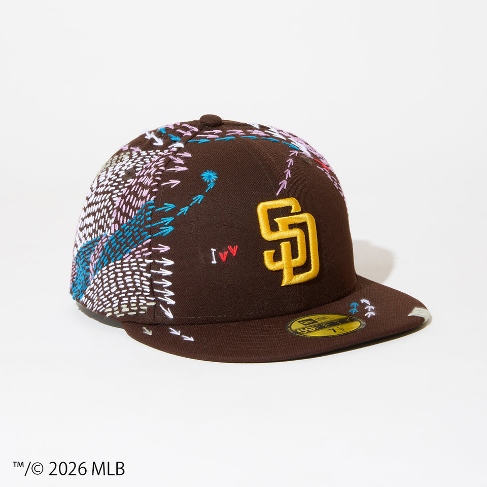 59FIFTY SASHIKO GALS サシコギャルズ サンディエゴ・パドレス バーントウッド