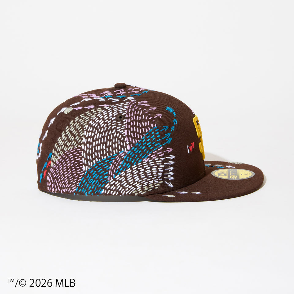 59FIFTY SASHIKO GALS サシコギャルズ サンディエゴ・パドレス バーントウッド