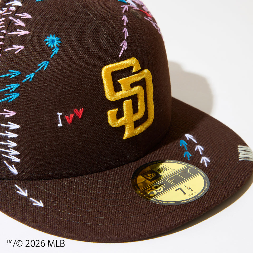 59FIFTY SASHIKO GALS サシコギャルズ サンディエゴ・パドレス バーントウッド