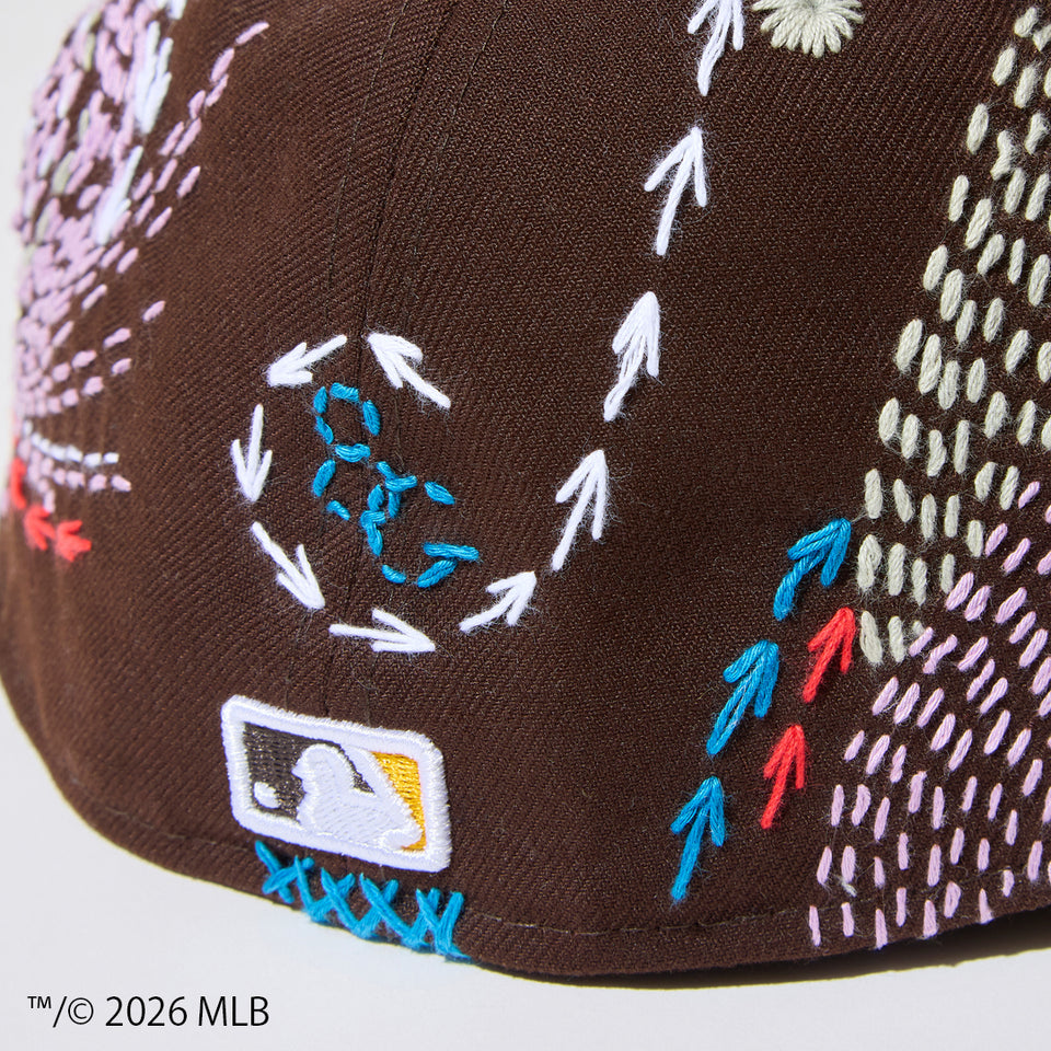 59FIFTY SASHIKO GALS サシコギャルズ サンディエゴ・パドレス バーントウッド