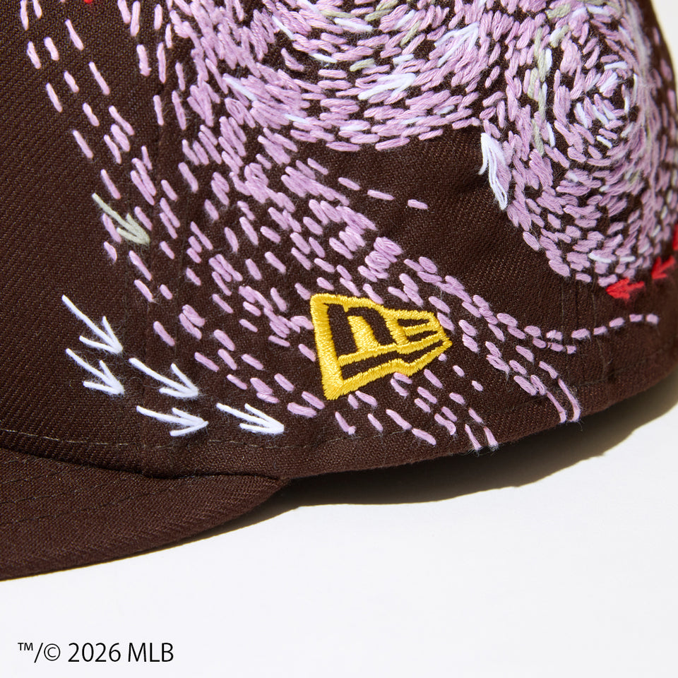 59FIFTY SASHIKO GALS サシコギャルズ サンディエゴ・パドレス バーントウッド