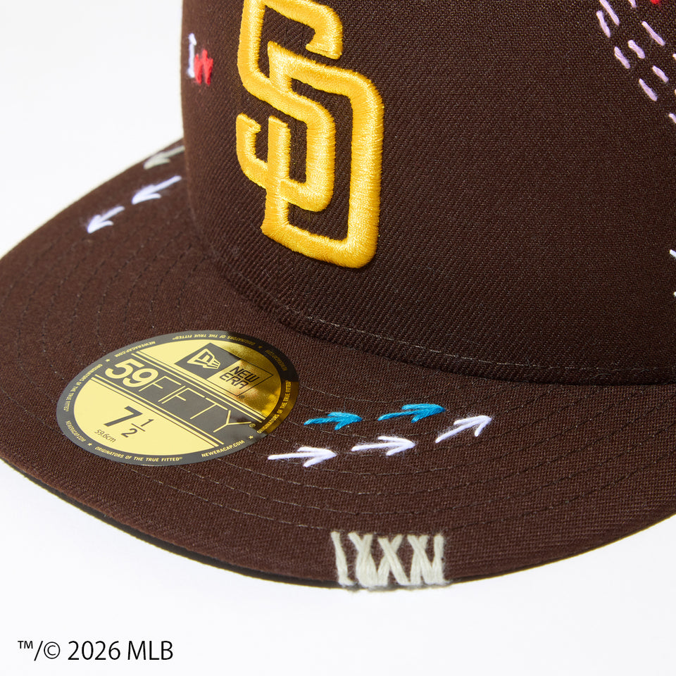 59FIFTY SASHIKO GALS サシコギャルズ サンディエゴ・パドレス バーントウッド