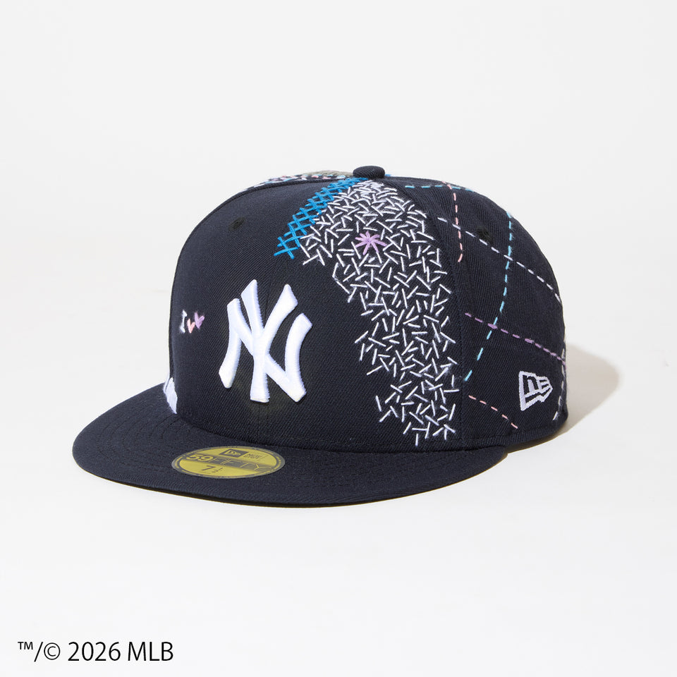 59FIFTY SASHIKO GALS サシコギャルズ ニューヨーク・ヤンキース ネイビー