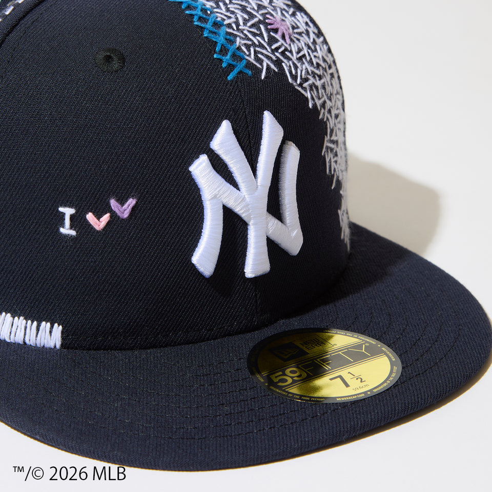 59FIFTY SASHIKO GALS サシコギャルズ ニューヨーク・ヤンキース ネイビー