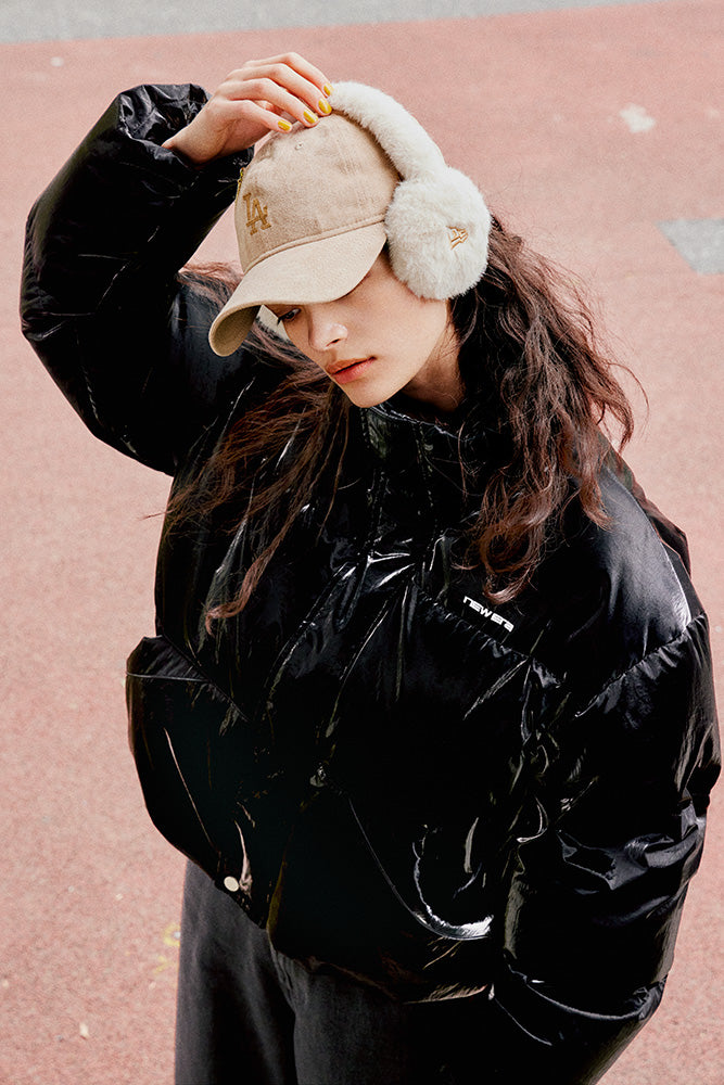 Women's グロッシー ダウンジャケット ブラック