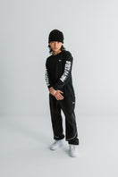 キッズ Youth 長袖 テック Tシャツ Sleeve Logo ブラック｜パフォーマンスアパレル